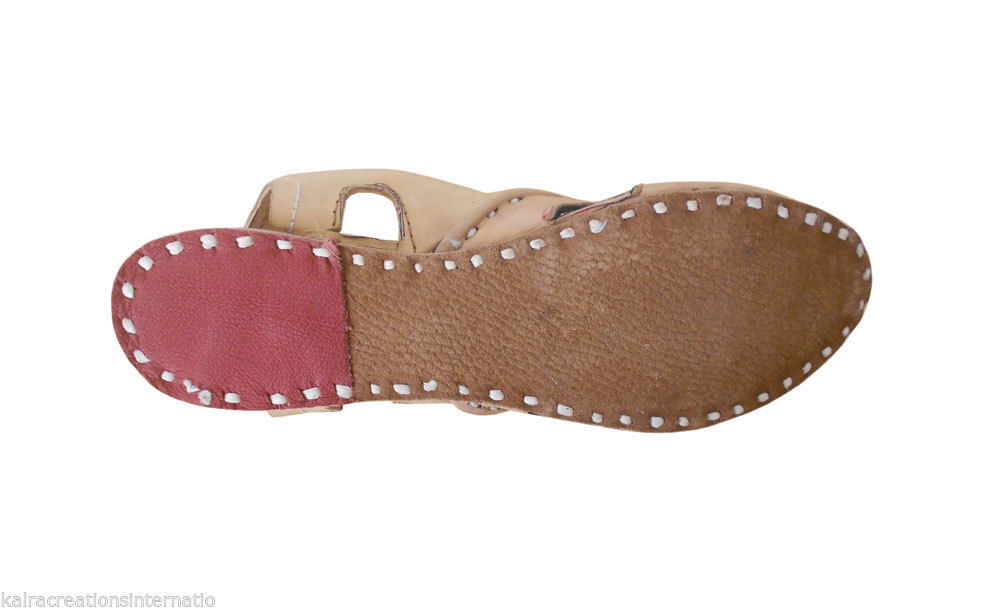 Women Shoes Indian Handmade Sandals Leather Casual Mojaries Flip-Flops Flat US 6