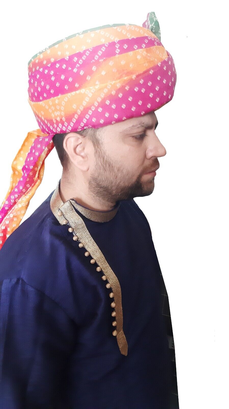 Men Hat Pagri Handmade Safa Pag Top Indian Cotton Blend Traditional Groom Turban