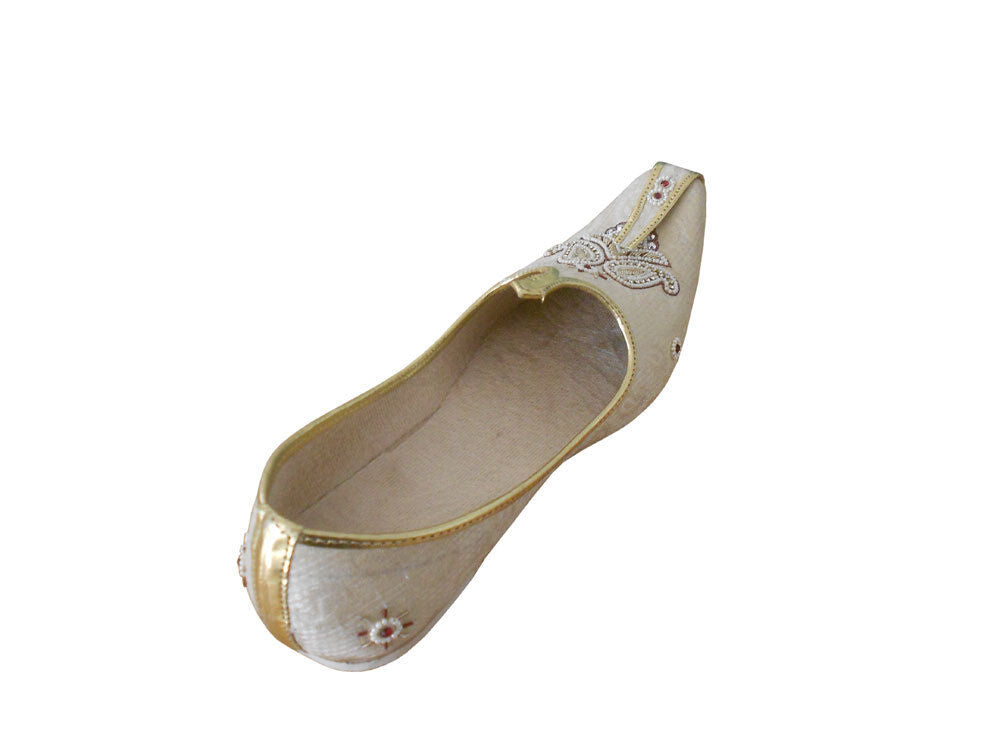 Men Shoes Wedding Designer Jutties Indian white Loafers Groom Mojaries Flip-Flops Flat US 6