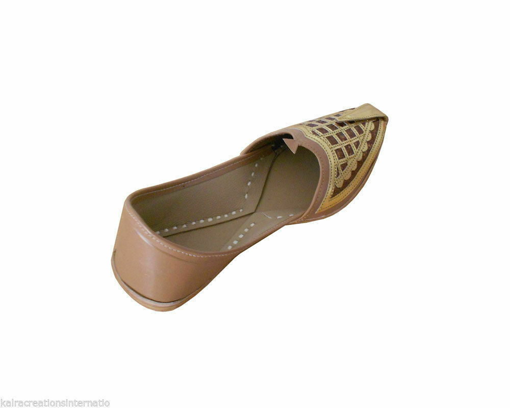 Men Shoes Indian Handmade Khussa Ethnic Leather Mojaries Loafers Traditional Jutties Flip-Flops US 6