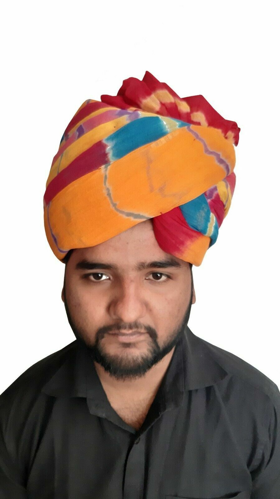 Men Hat Cotton Blend ndian Handmade Rajasthani Safa Pagri Large Pag 23"