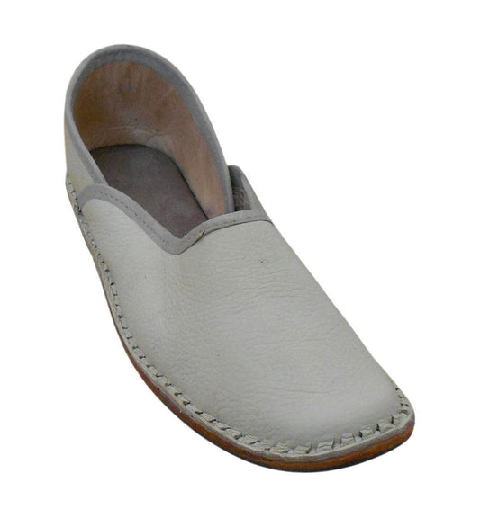 Men Shoes Traditional Oxfords Jutties Indian Cream Leather Mojaries Flip-Flops Flat US 8/9