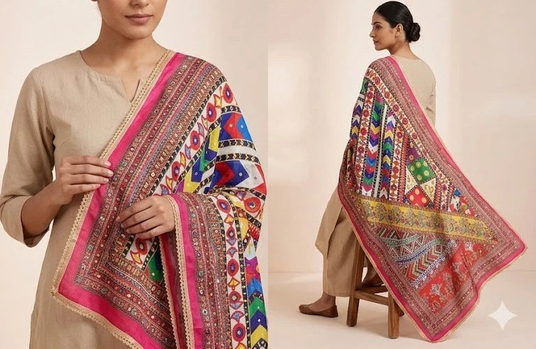 Pakistani Women Dupatta Handwork Perfect Weddings Festivals