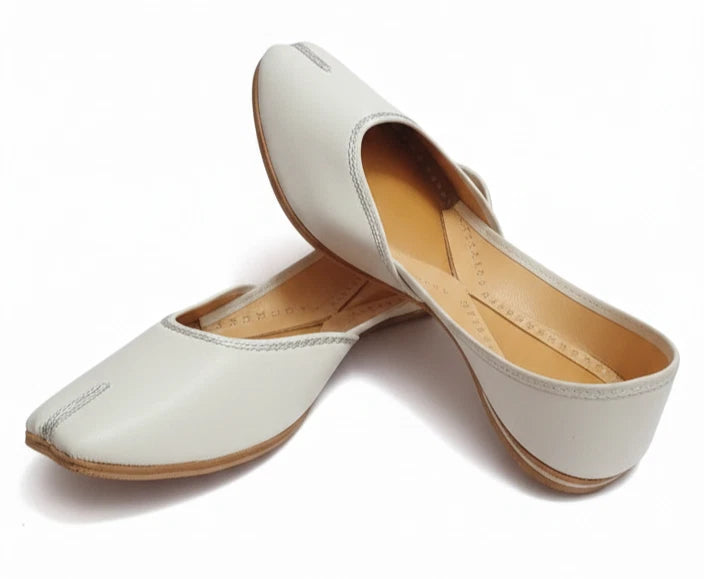 Handmade Bridal Red Ethnic Flats Mojari
