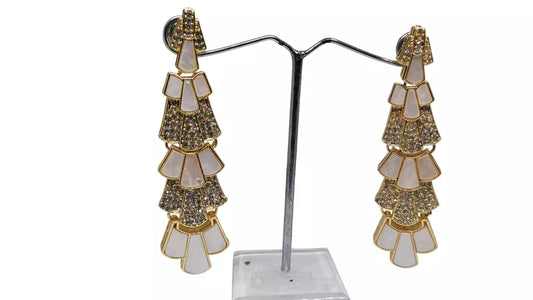 Women Jewelry Indian Gold Plated Bollywood Style Bridal Brass Earrings By Kalra Creations