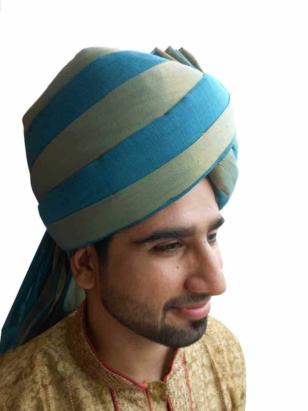 Men Hat Sherwani Pagri Multicolor Handmade Safa Groom Turban Indian Pag Safa