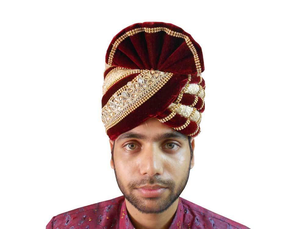 Men Hat Medium Turban Pagri Traditional Groom Safa Sherwani Pag Top 22"