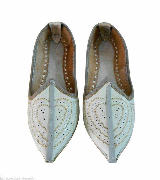 By Kalra Creations Men Shoes Handmade Leather Mojaries Indian Casual Loafers & Slip Ons Jutties Flip-Flops Flat US 9