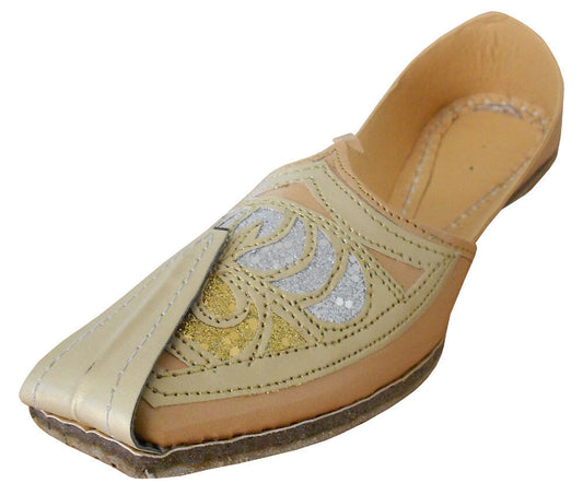 Men Shoes Indian Traditional Khussa Leather Mojaries Loafers Jutties Flip-Flops Flat US 7-9