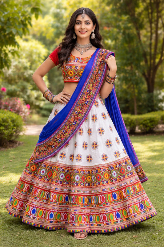 Ethnic Embroidered Lehenga Choli Set for Women