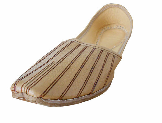By Kalra Creations Men Shoes Traditional Handmade Loafers & Slip Ons Punjabi Camel Mojaries Flip-Flops Flat US 6-7