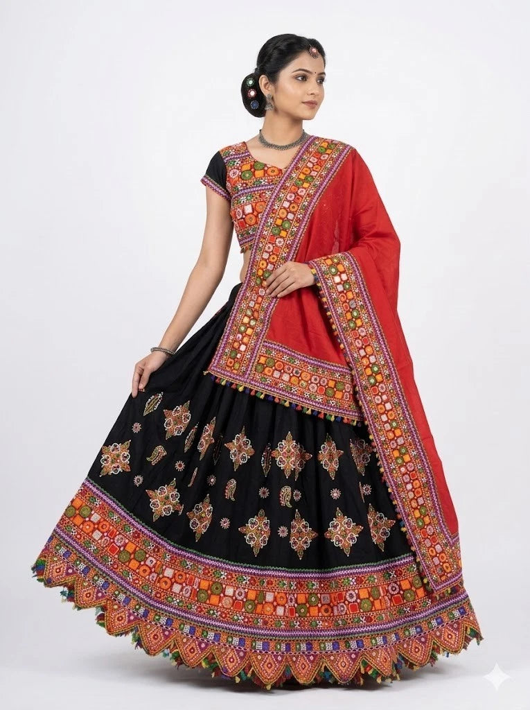 Navratri Special Embroidered Lehenga Choli Set for Women