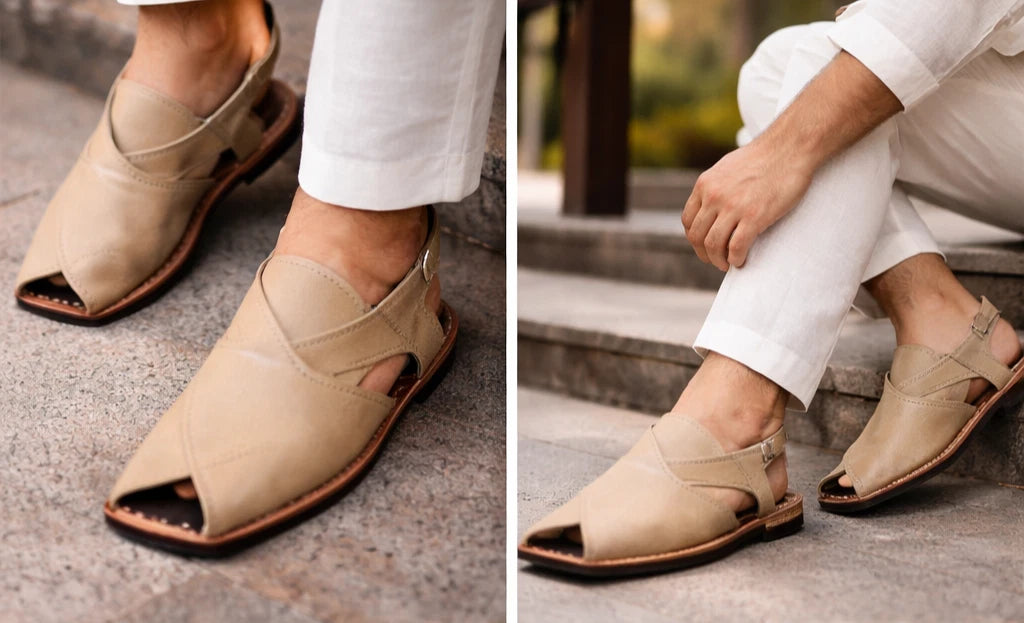 Handmade Groom Mojari Shoes Cream Wedding Jutti