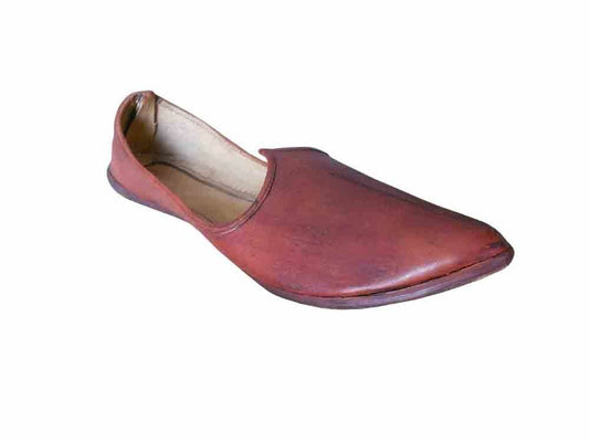 By Kalra Creations Men Shoes Indian Jutties Handmade Leather Espadrilles Cherry Mojaries Flip-Flops Flat US 9