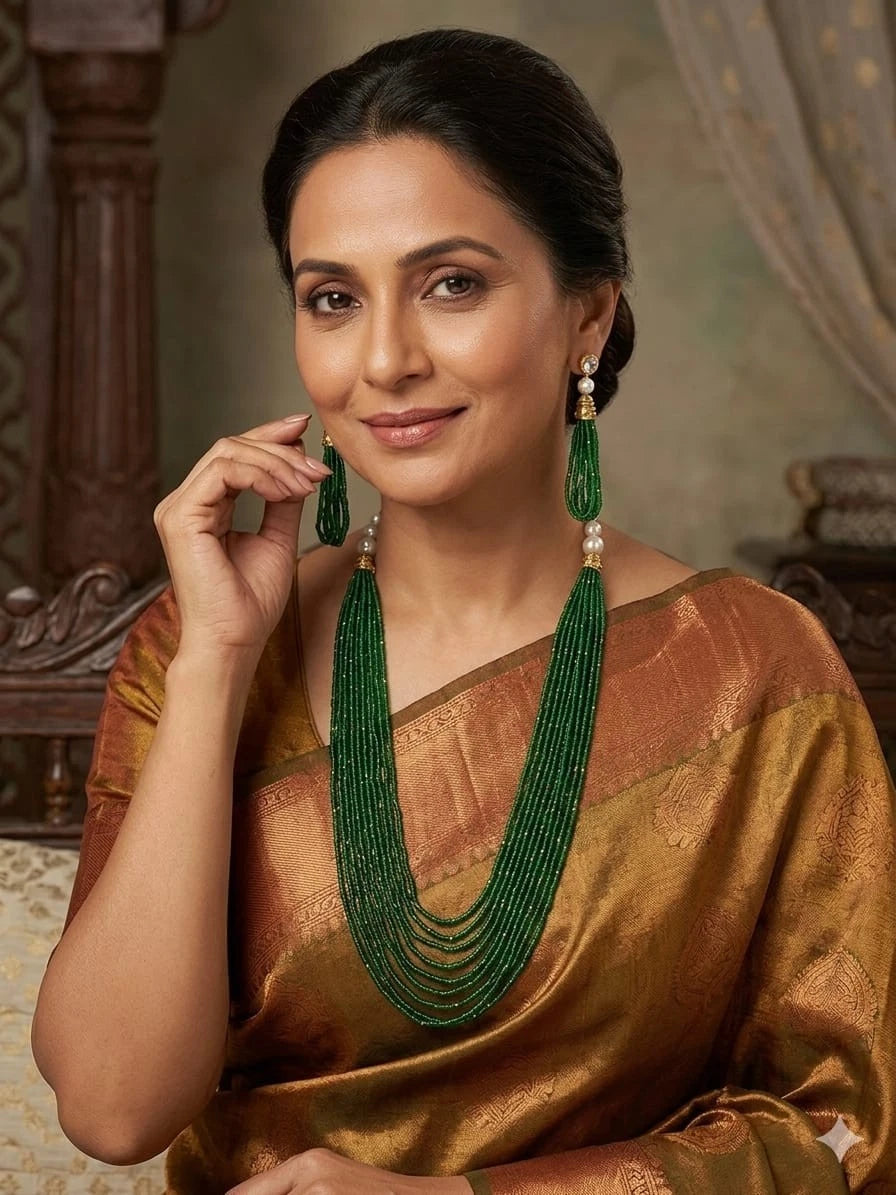 Women Pearls Necklace Set Amazing Brass