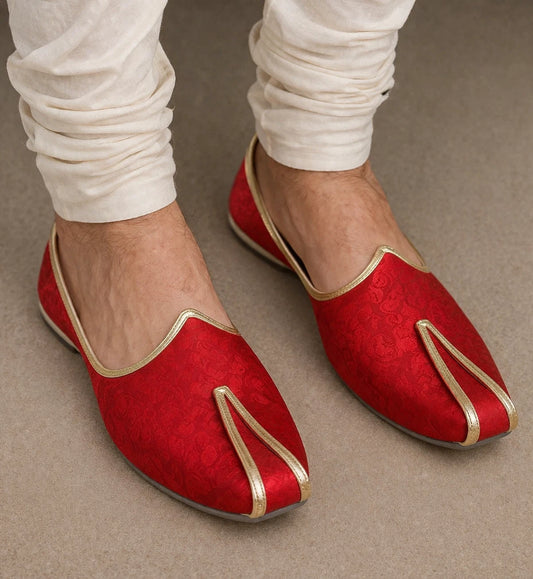 Wedding Khussa for Men Red Mojari