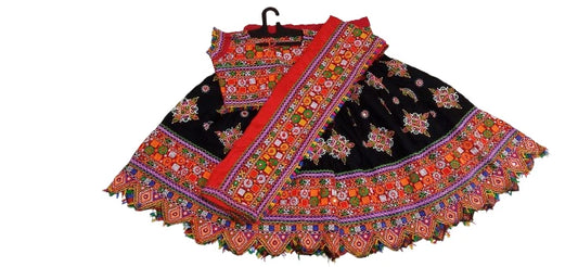 Traditional Embroidered Navratri Choli | Garba Dandiya Lahenga Set