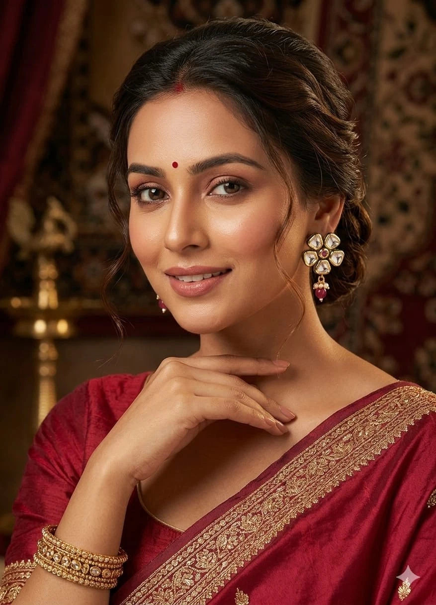Women Gold Plated Copper Earrings