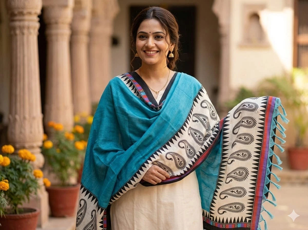 Wedding Dupatta for Women Multicolor Bridal Silk