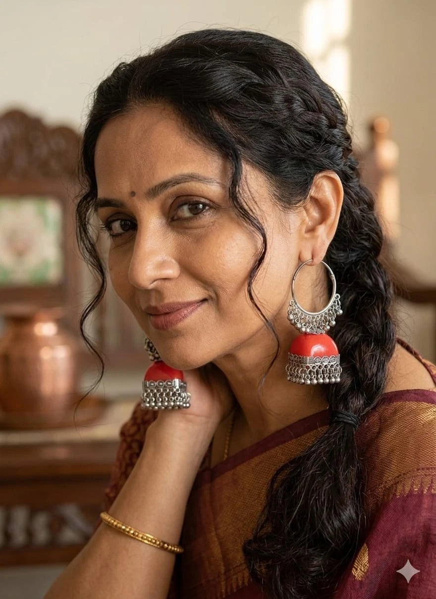 Women Earrings Brass Jewelry Indian Bollywood Style Bridal Brass Earrings By Kalra Creations