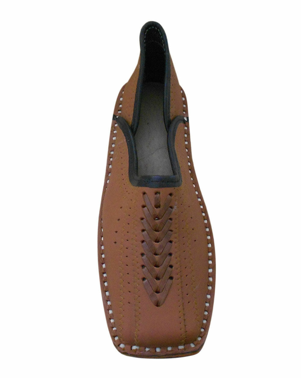 Men Shoes Indian Handmade Leather Mojaries Brown Loafers Brown Jutties Flip-Flops FlatUS 9