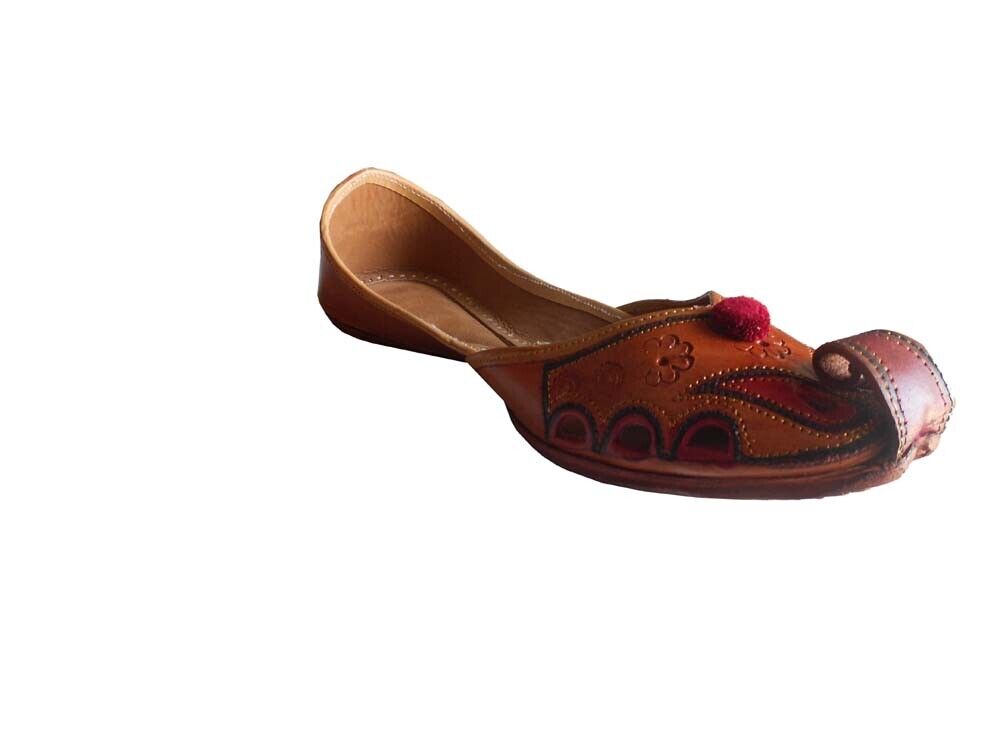 By Kalra Creations Women Shoes Ethnic Mojaries Handmade Leather Indian Khussa Wedding Jutties Flip-Flops US 5.5-7.5