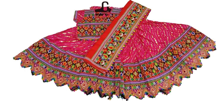 Mirror Work Chaniya Choli for Navratri | Garba Lehenga Dandiya Dress