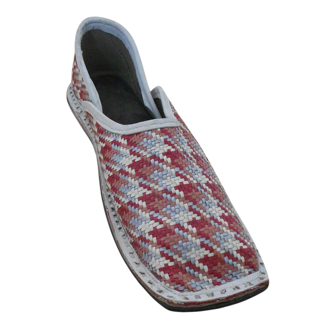 Men Shoes Leather Jutties Indian Multi-Color Handmade Boat Indian Mojaries Flip-Flops US 12
