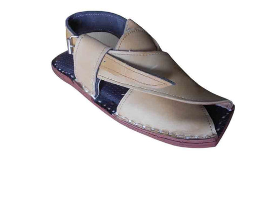 By Kalra Creations Men Sandals Traditional Indian Shoes Handmade Jutties Leather Ethnic Mojaries Flip-Flops US 9-10