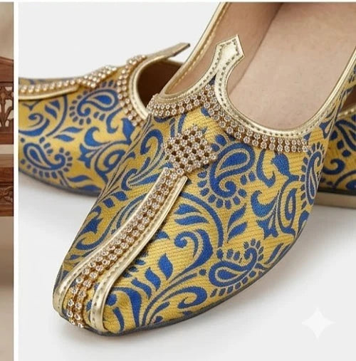 Handmade Wedding for Men Yellow Mojari