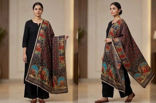 Wedding Dupatta for Women Pakistani Multicolor Bridal Silk