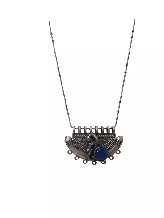 German Silver Tibetan Pendant Necklace for Girls & Women Tribal Tibetan Pendant