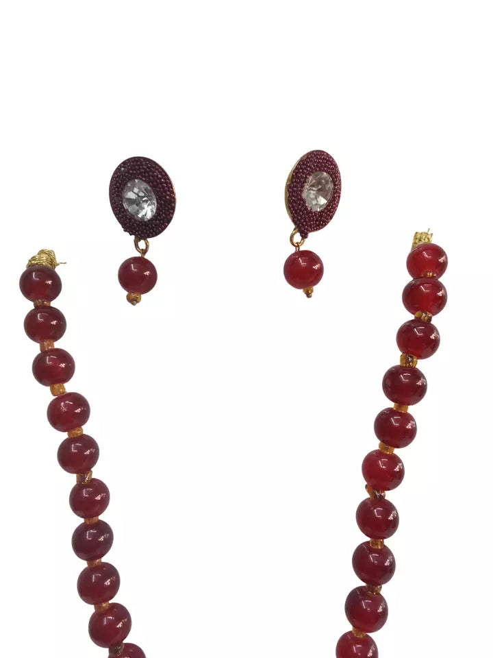 Women Jewellery Necklace Stylish Gold Plated Antique Wedding Girls Pendant Set