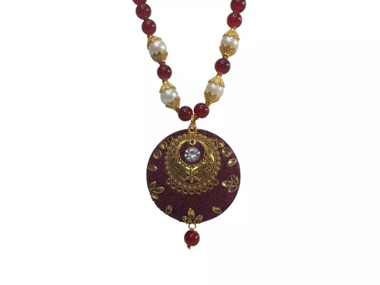 Women Jewellery Necklace Stylish Gold Plated Antique Wedding Girls Pendant Set By Kalra Creations