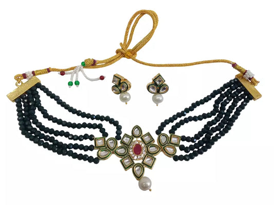 Women Jewellery Necklace Stylish Gold Plated Antique Wedding Girls Pendant Set By Kalra Creations