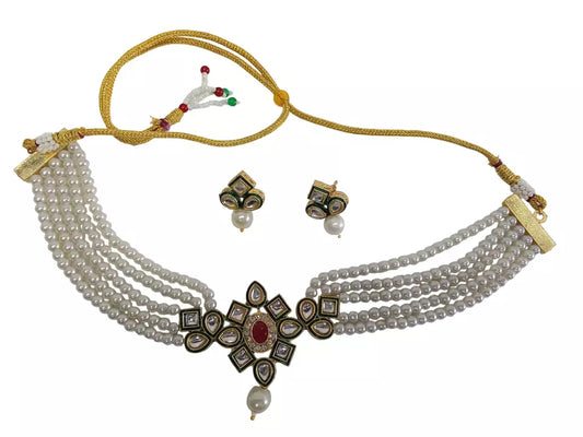 Women Jewellery Necklace Stylish Gold Plated Antique Wedding Girls Pendant Set By Kalra Creations