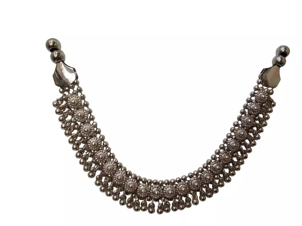 Women Oxidised German Silver Necklace With Earrings for Women and Girl's