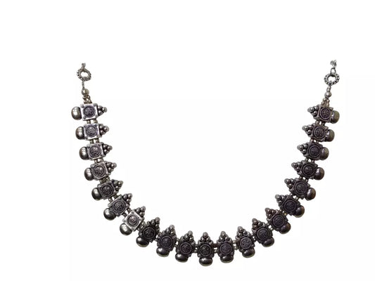 Women Oxidised German Silver Necklace Brass for Women and Girl's By Kalra Creations