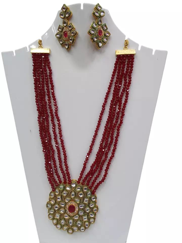 Women Jewellery Necklace Set Stylish Gold Plated Antique Wedding Girls Pendant