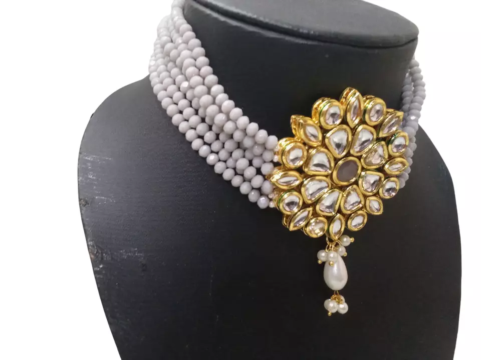 Gold Plated Women Wedding Jewellery Necklace Set Stylish Choker Girls Pendant