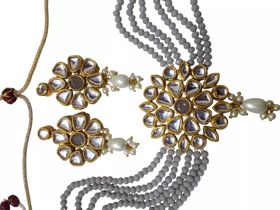 Gold Plated Women Wedding Jewellery Necklace Set Stylish Choker Girls Pendant