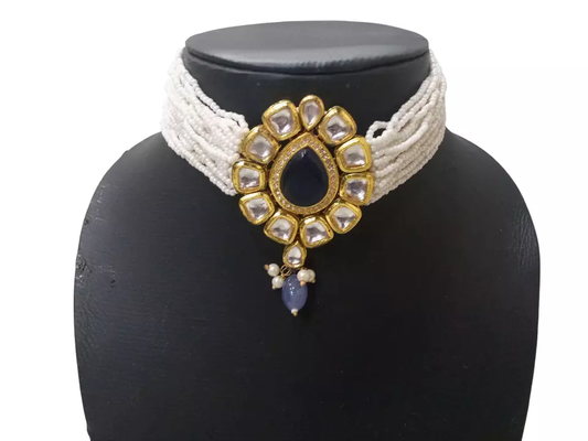 Gold Plated Women Wedding Jewellery Necklace Set Stylish Choker Girls Pendant