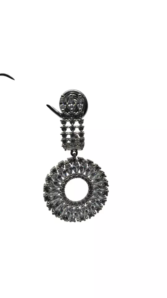 Women Bollywood Style Bridal Jewelry Indian CZ Earring AD Earrings Diamond