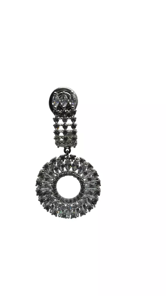 Women Bollywood Style Bridal Jewelry Indian CZ Earring AD Earrings Diamond