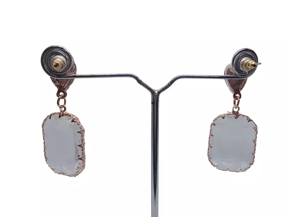 Korean Rose Gold Plated Studded Earring Effect Stud Earrings For Women And Girl