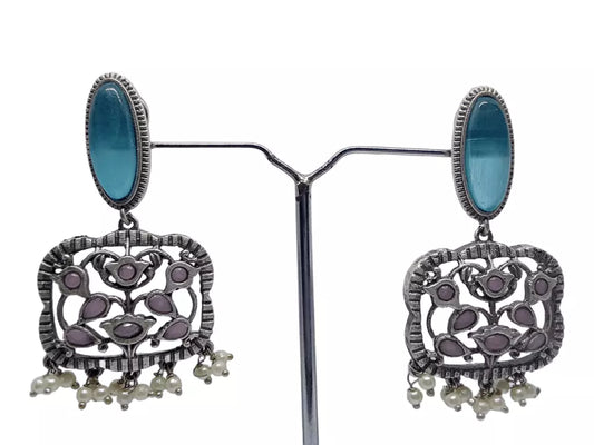 Women Earrings Tops Jewelry Indian Bollywood Style Bridal Brass Earrings By Kalra Creations