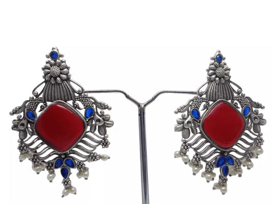 Women Earrings Tops Jewelry Indian Bollywood Style Bridal Brass Earrings By Kalra Creations