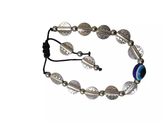 Womens Evil Eye Bracelet | Black Beads Evil Eye Bracelet Adjustable Threads