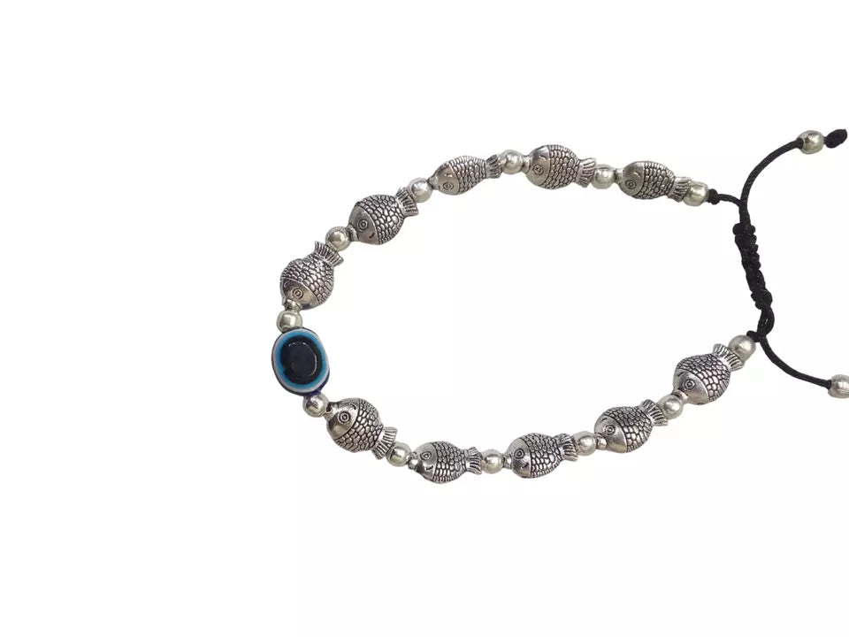 Women Bracelet Beads Handmade Bracelet Adjustable Threads Evil Eye