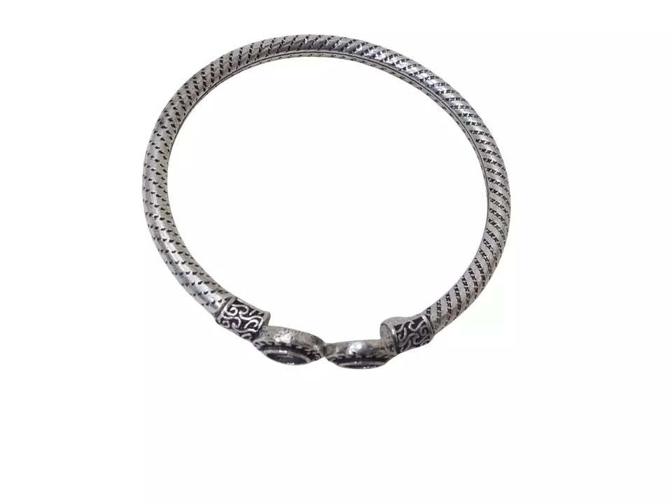 Bangles Women Brass Oxidised side openable Bracelet Brass By Kalra Creations